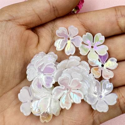Forniture per feste in casa Componenti fai da te Perline acriliche sciolte Fiori colorati Perline Collana Bracciale 20 pezzi Fatti a mano per la creazione di gioielli