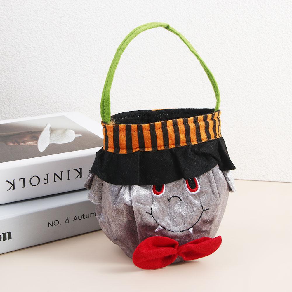 Happy Gift Basket Trick Or Treat Halloween Candy Bag Pumpkin Handbag Tote Bags Loot Bag