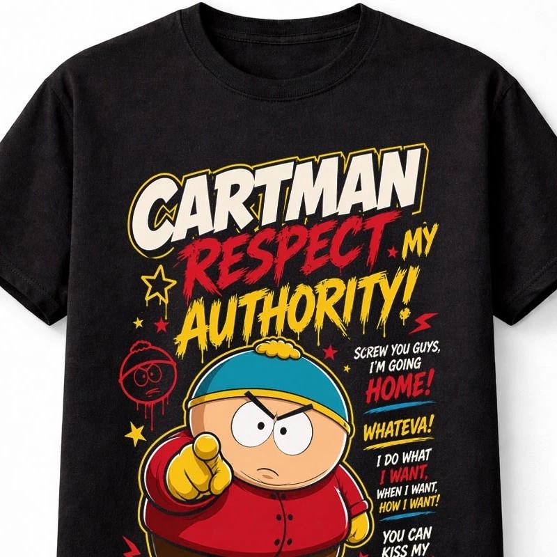 South Park CartUnisex Respect My Authority Funny Quote Unisex TShirt S
