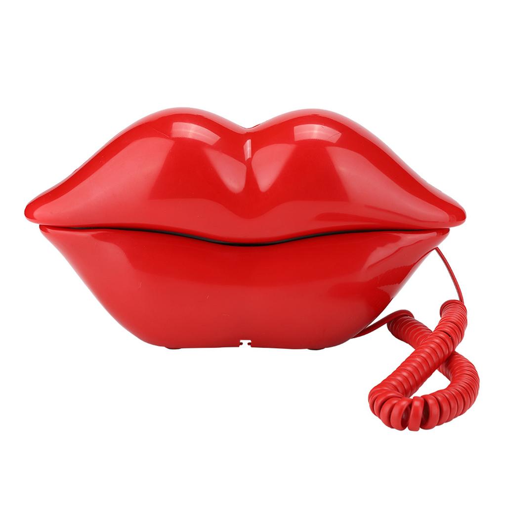 WX 3061 Multifunktionales Niedliches Lippenform Telefon Tischtelefon Heimdekorationsset