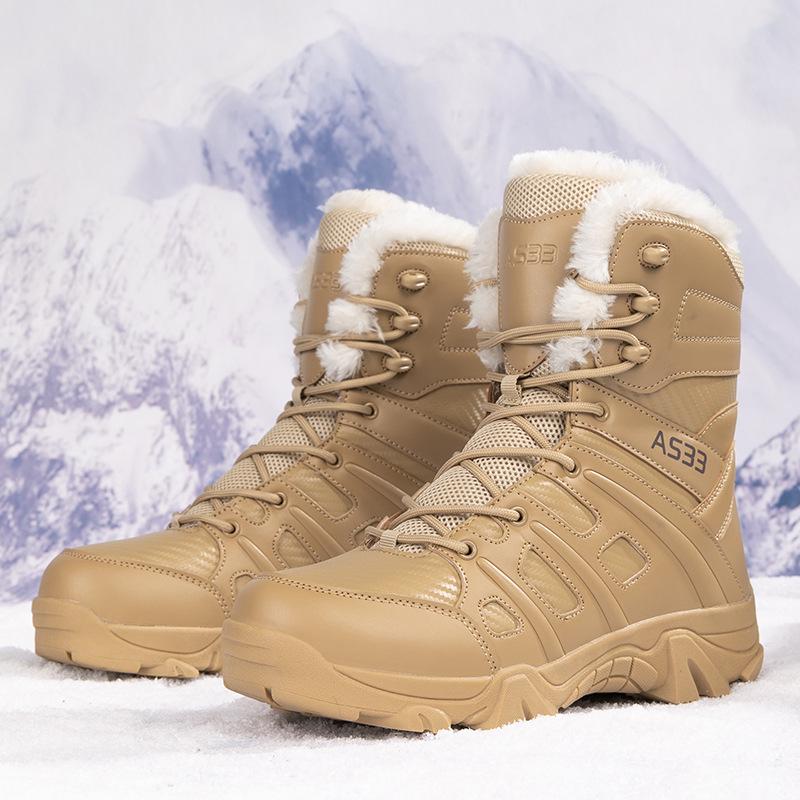 

Men s High-Top Winter Cotton Boots, Velvet-Lined for Warmth, Sizes 36-47, Outdoor Snow Work Boots. 37