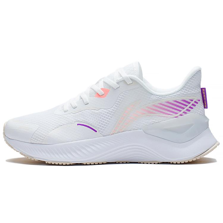 New LiNing YueYing 1.0 Yueying Breathable Low Top Running Shoes Women's White Purple ARHS028-1