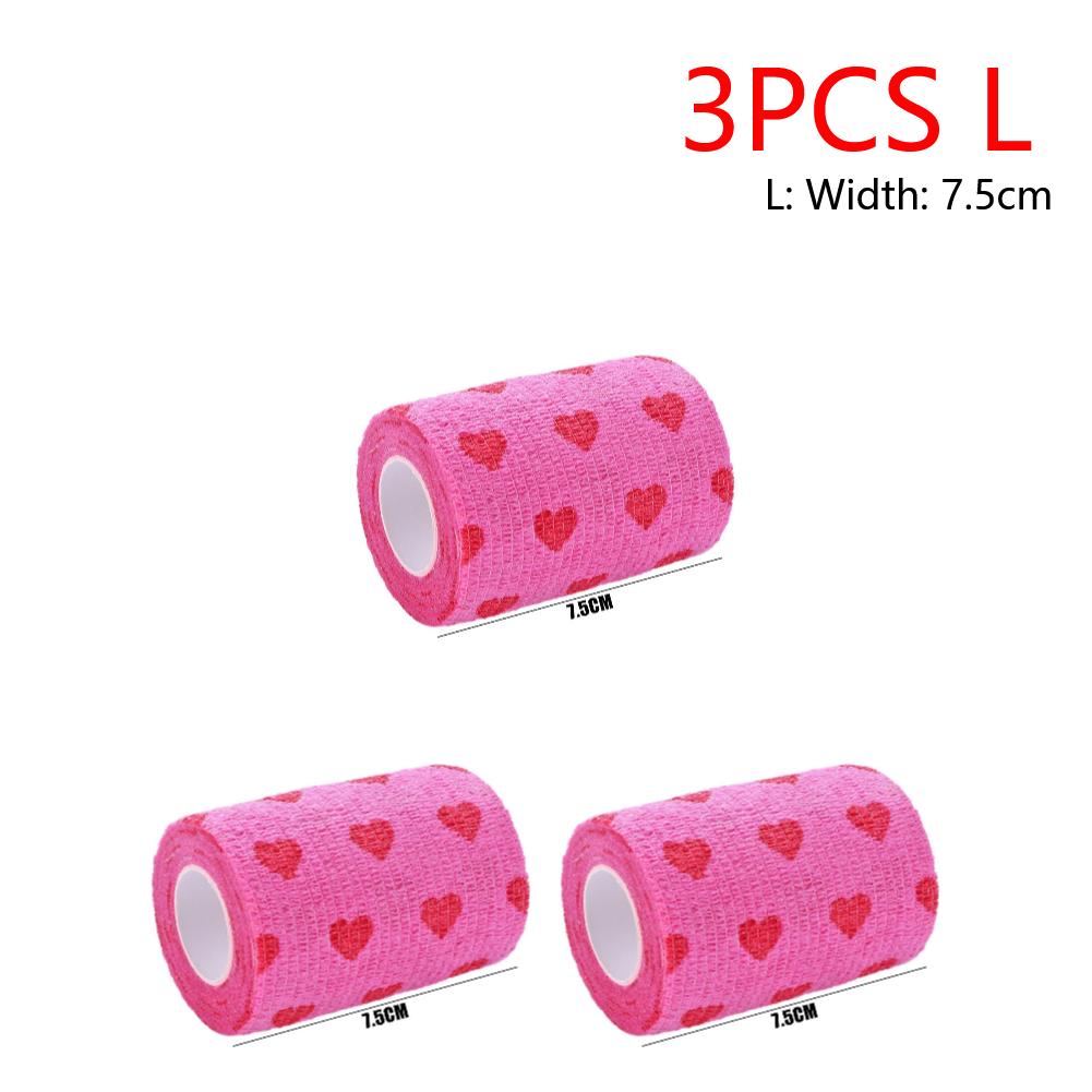 Rose Red Heart Dog Cat Medical Bandage Elastic Self-Adhesive Bandages Non-woven Practical Beautiful Eco-friendly for Pets Animal