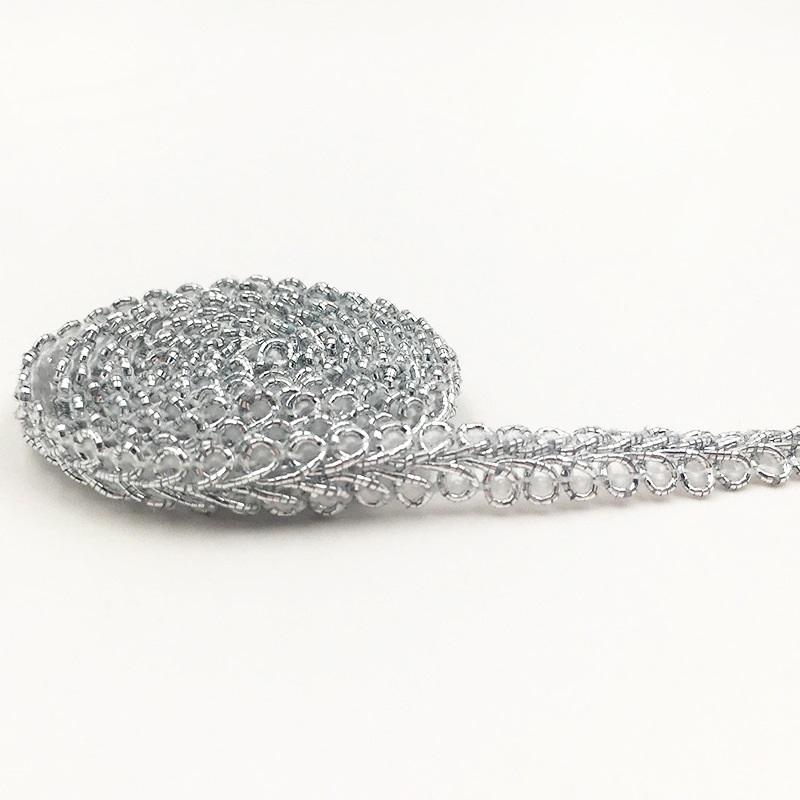 5 meter 8 mm pynt sy blonder gull sølv tusenbein flettet blonder bånd hjemmefest dekorasjon DIY klær kurve sy blonder