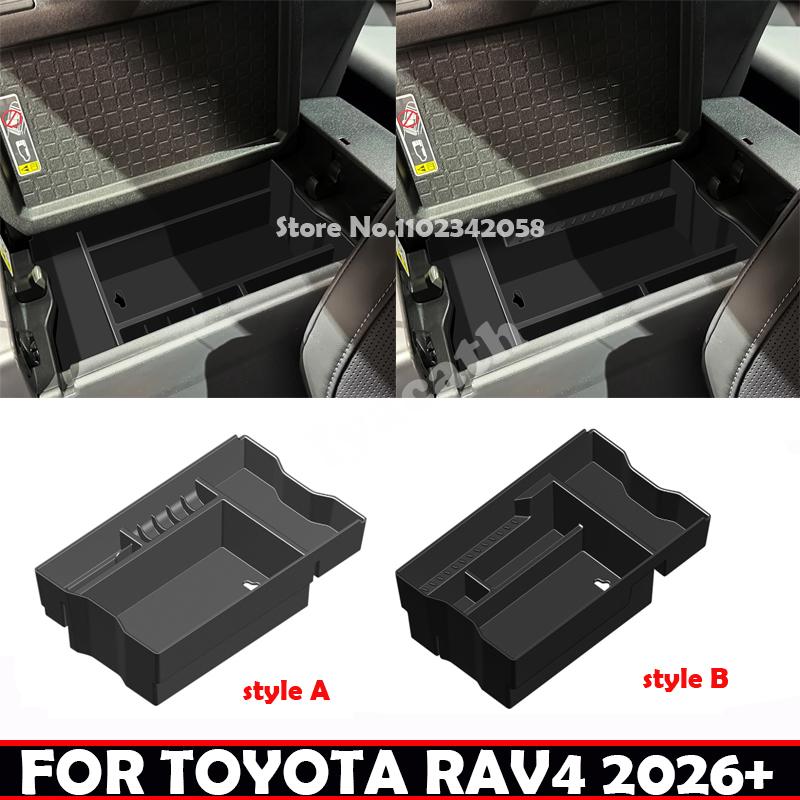 FOR TOYOTA RAV4 RAV 4 2026 2027 interior ABS center console seat under Multi functional expansion storage box armrest box cover