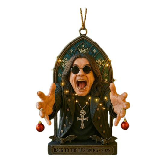 Rock Singer Decoration 2D Acrylic Hanging Ornament Cartoon Dark Style Rock Star Decoration for Christmas Tree Car Door Window Wall