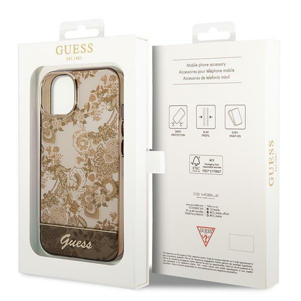 Guess Guhcp14Mhgplhc Iphone 14 Plus / 15 Plus 6.7 Ochre Hardcase Porcelain Collection
