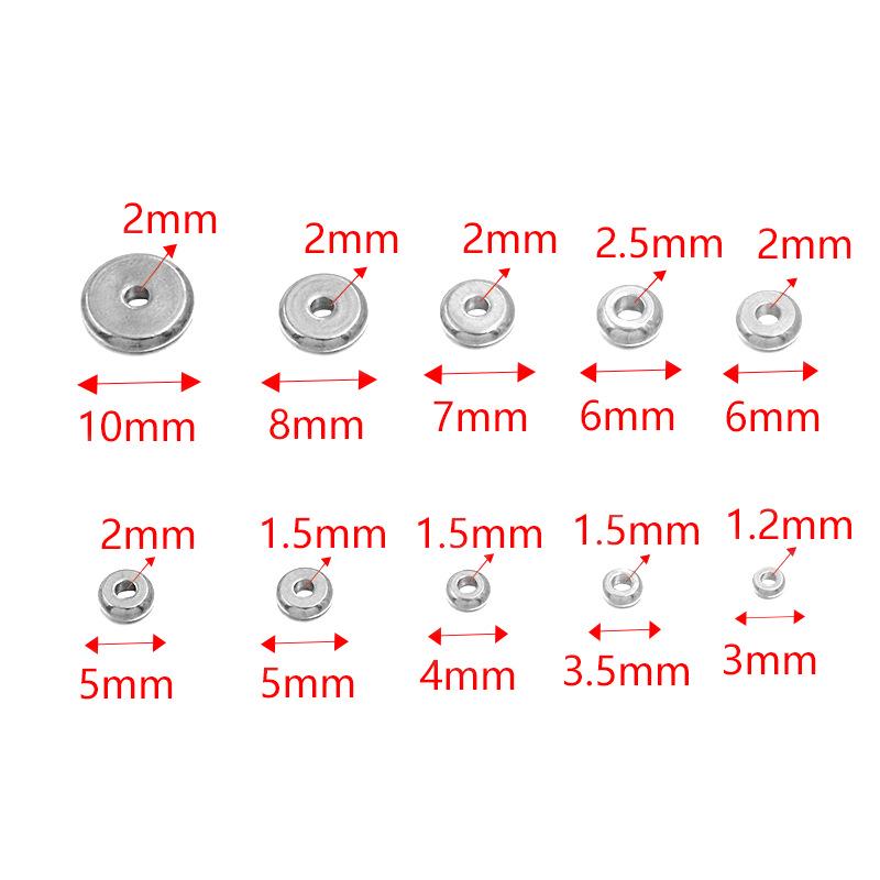 

Stainless Steel Spacer Beads 3-10mm for DIY Jewelry: Bracelets & Necklaces 1 piece 1.5x4mm
