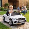 Electric Ride-On Car, 12V, Mercedes-Benz SL500, 3-5 km/h, 2 Motors, Remote, Ages 3-5, White