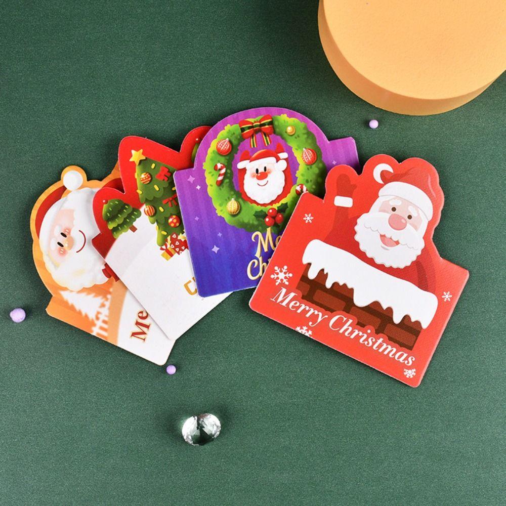 10pcs Invitation Merry Christmas Greeting Cards Handwriting Blank Paper Cards Invitation for Guest