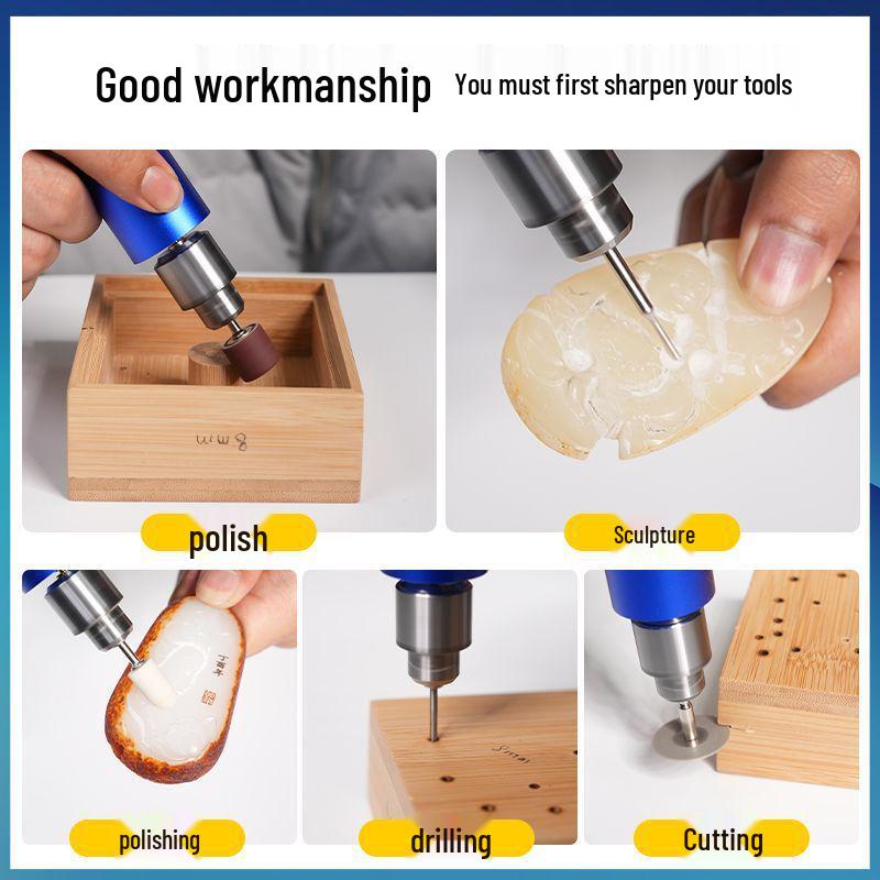 Compact Electric Handheld Grinder: Portable Plug-in Tool for Cutting, Wood Carving, Polishing, and Drilling.