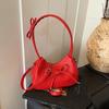 Fashion casual bow shoulder bag new high value sense crossbody armpit dumpling bag