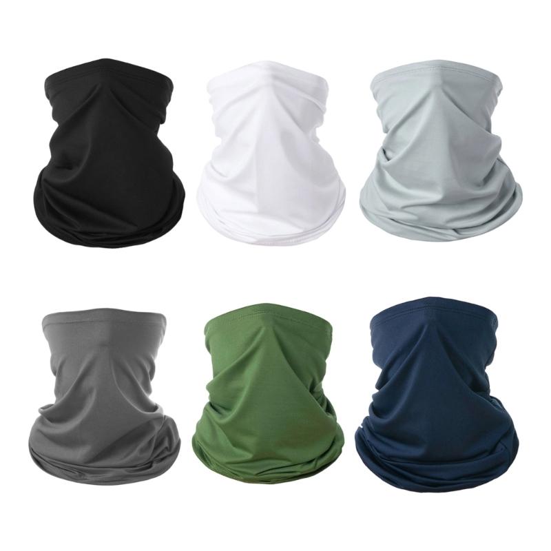 6PCS Stretchable Sun Protective Face Cover For Cycling Hiking Skiing Breathable Sunshade Mask for Outdoor Activity