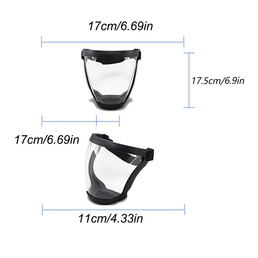 Anti Fog riding Face Shield Reusable Transparent Masque Cover Safety Protection Reusable No Fogging Transparent Face Shield