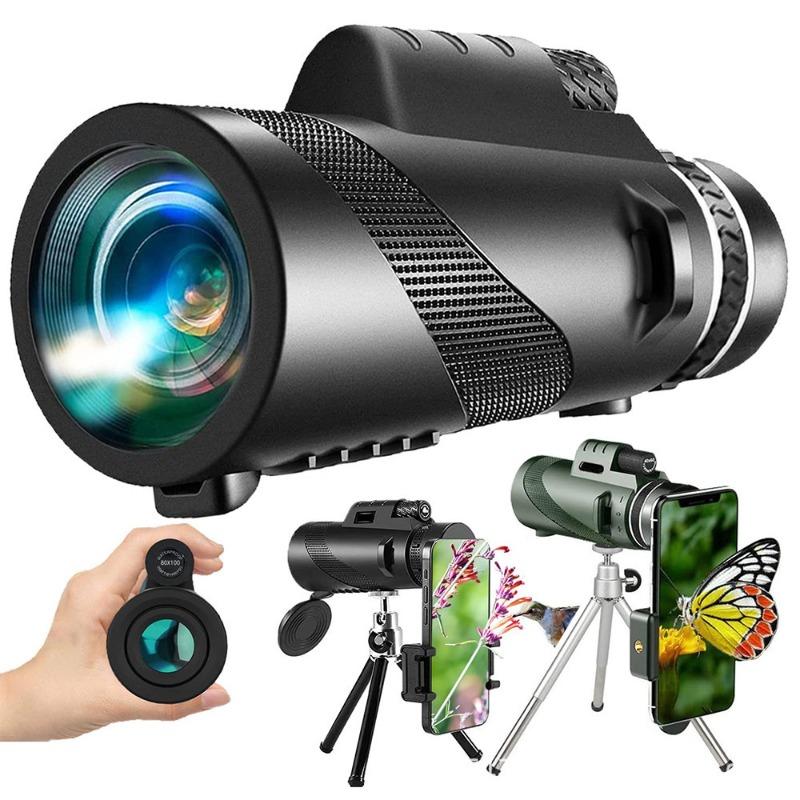 Monocular Telescope High Definition Outdoor Concert Low Light Night Vision 80X100 Telescope