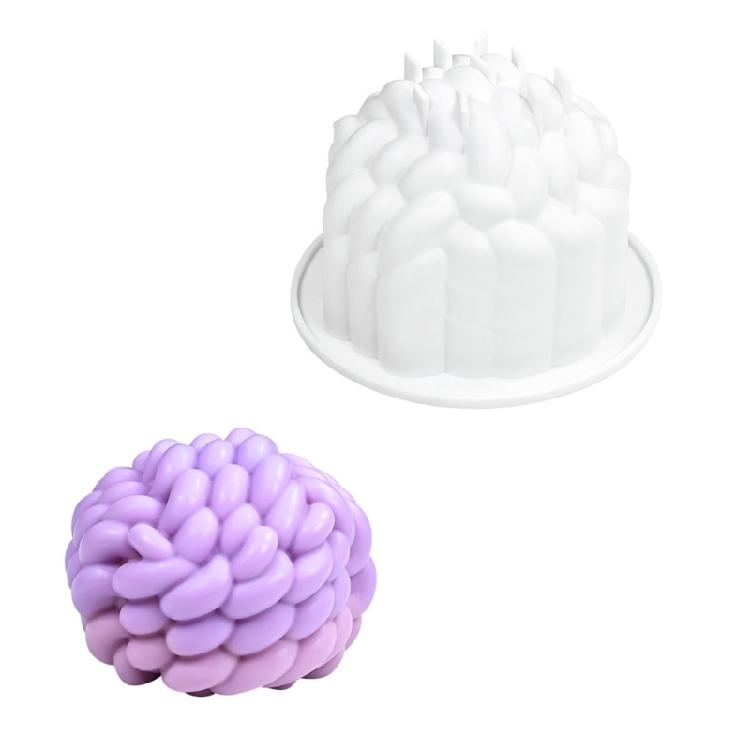 

Multipurpose Silicone Yarn Ball Molds Suitable For Professional Cook And Homes Kitchen Use Mousse Cake Mould белый