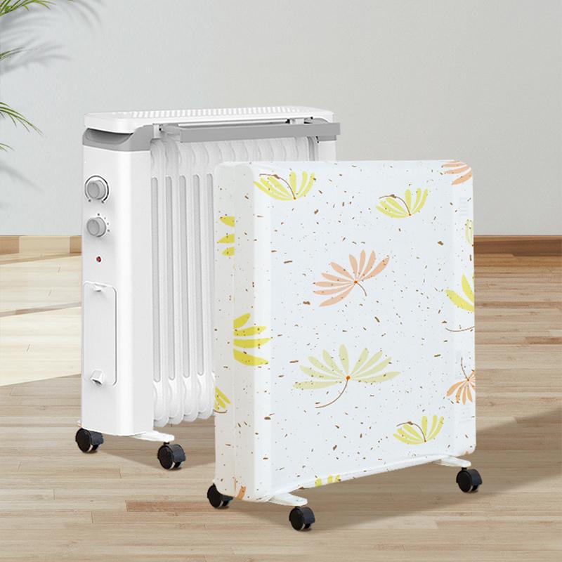 Radiator Dust Cover Cartoon Print Household Oil Tin Dust Cover Heater Dust Cover Electric Heating Dust Cover Home Storage Clean