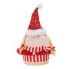 Xmas Candy Basket Dish Bowl Xmas Snack Dried Fruits Nuts Storage Holder for Table Desk Decoration Red