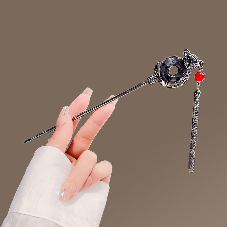 Four Seasons Chinese Tassel Hairpin: Ancient Style Hanfu with Fresh Pearl and Jiangnan Classical Cheongsam Hair Accessory