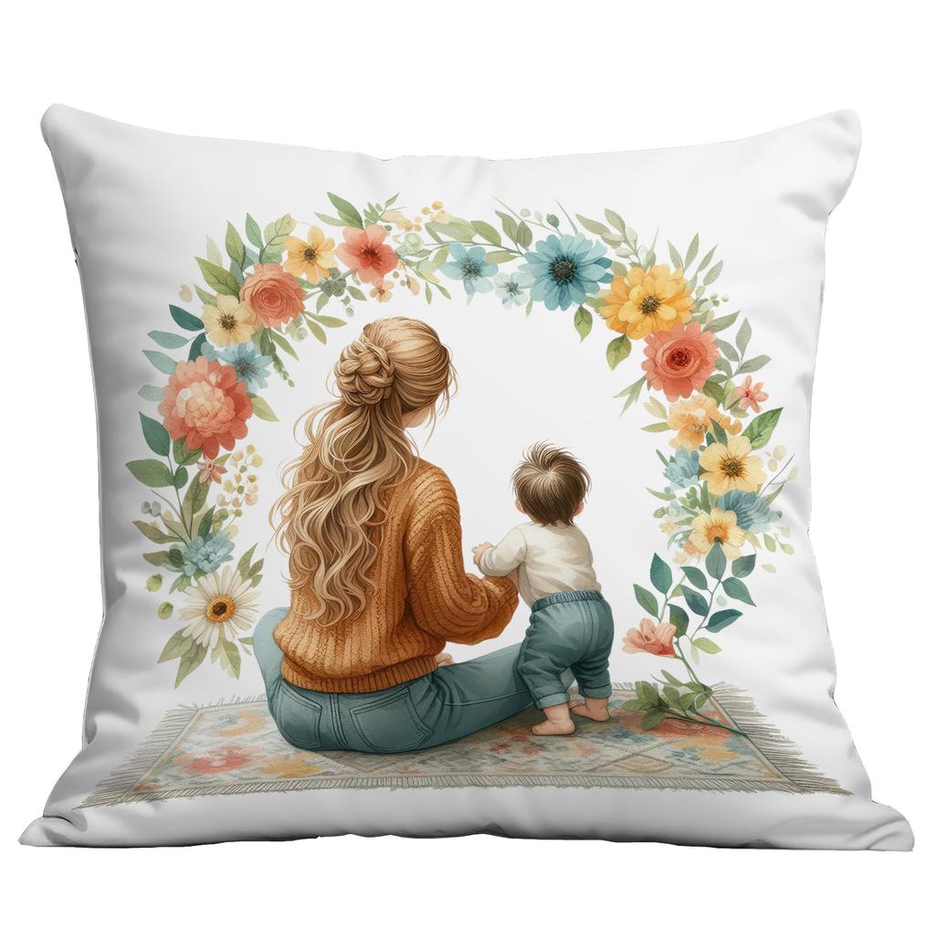 Ny Morsdag Blomma Kuddfodral Festlig Hem Vardagsrum Soffa Kudde Kuddfodral Dekoration