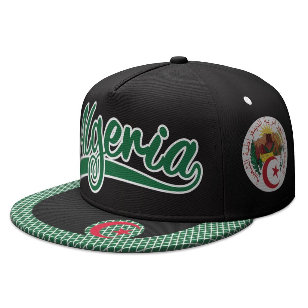 Algeria Youth Free Custom Made Name Photo Dza Islam Hip-hop Hat Diy Arabic Algerie Arab Print Text Logo DZ Flat Brimmed Cap