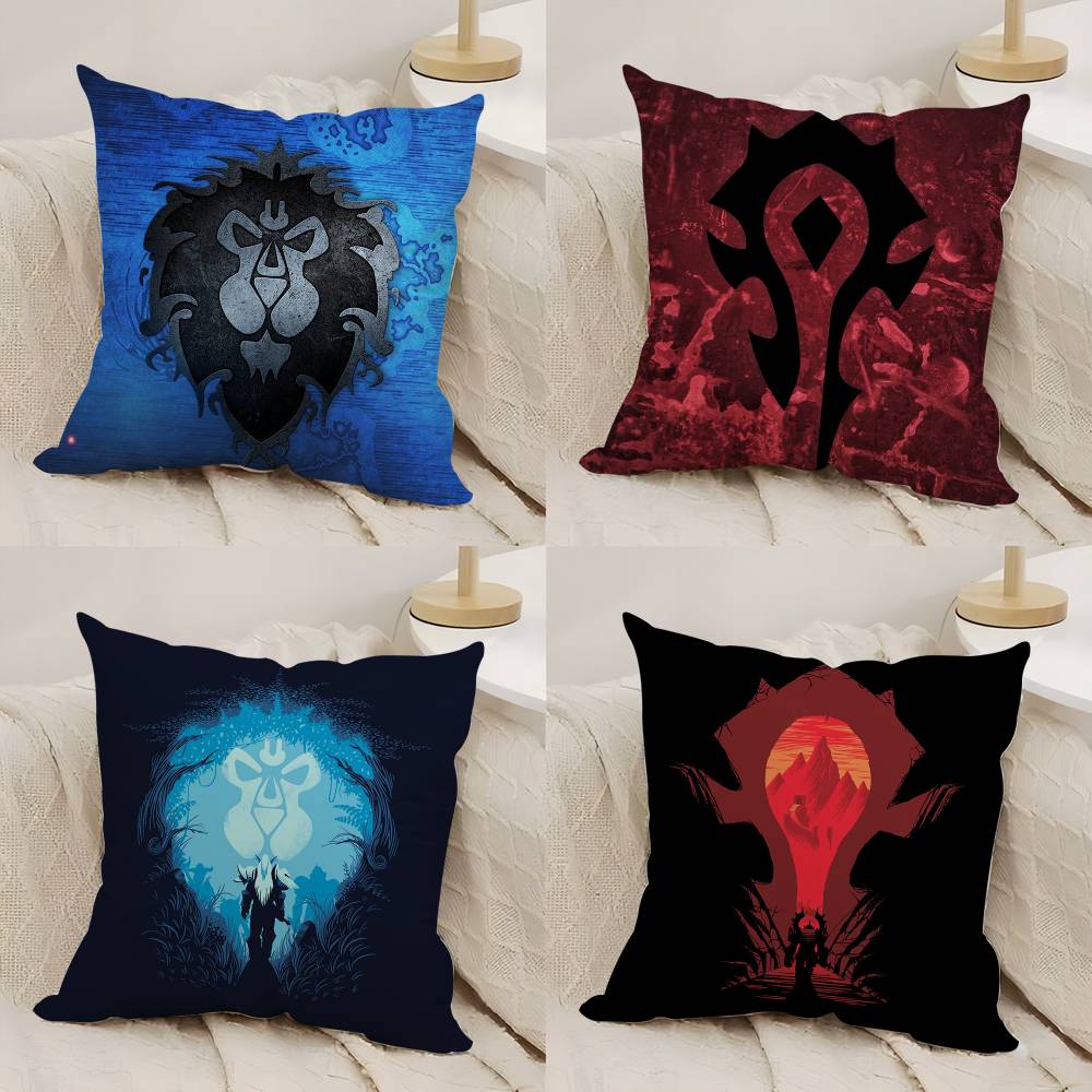 Pillow Case Warcrafts Of World W-Wow Game Sofa Short Plush Double-Sided Hd Printing Room Home Office Gift Cushion Cover