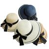 Spring and summer new hat women's woven straw hat bow beach hat summer sun hat sun hat