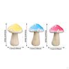 3 Pieces Resin Mushrooms Decor Weatherproof Garden Ornament Colorful for Lawn
