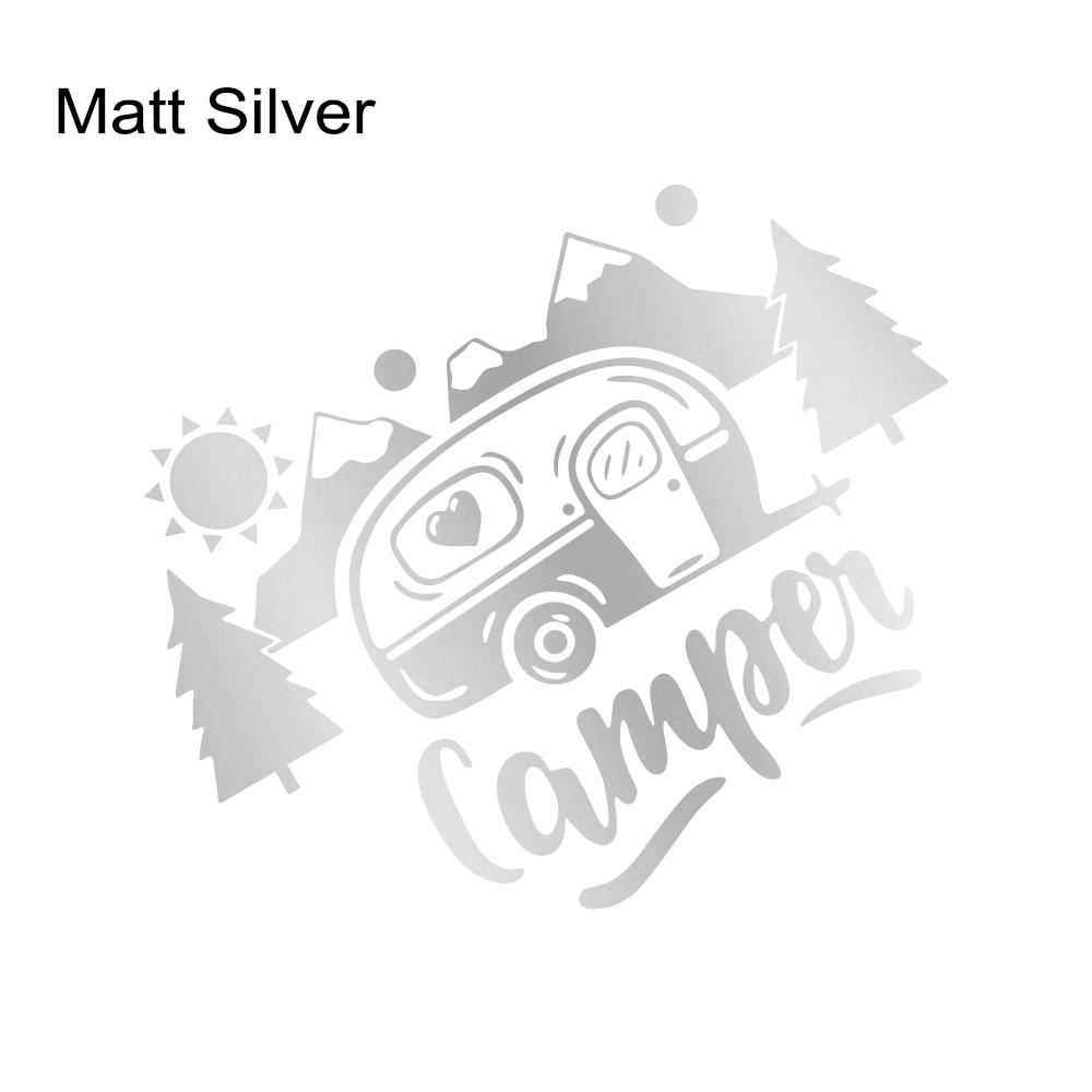 Creative Camper Graphics Car Sticker Camping Pattern Vinyl Decal Car  Door Window Decoration For Transporter RV Caravan Truck