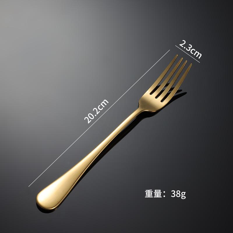 Customized stainless steel western food knife and fork spoon titanium plating processing multi-specification pvd process color gift set 1010