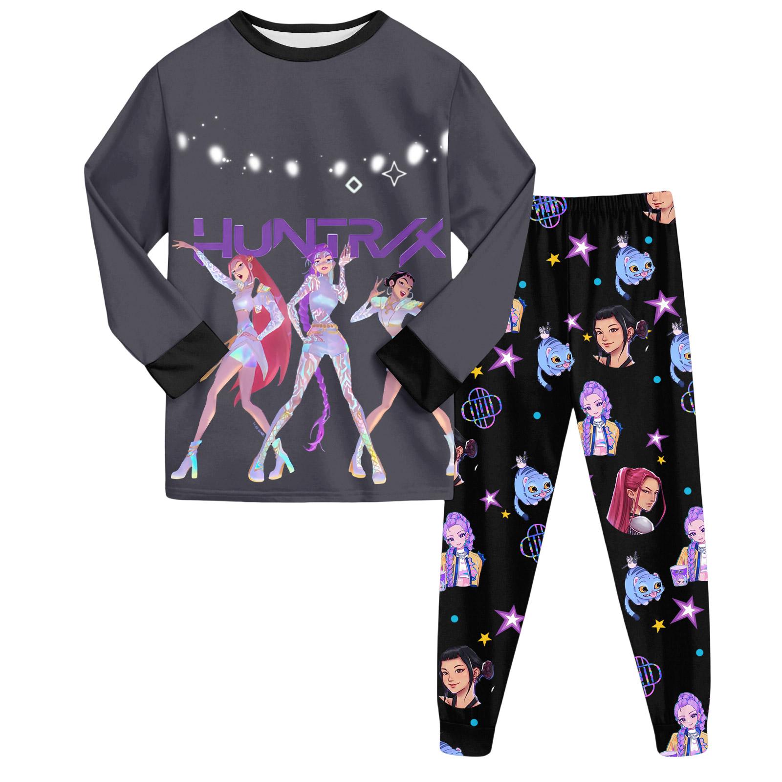 

Детский модный костюм юбка топ с круглым вырезом и длинными рукавами брюки 110 чёрный