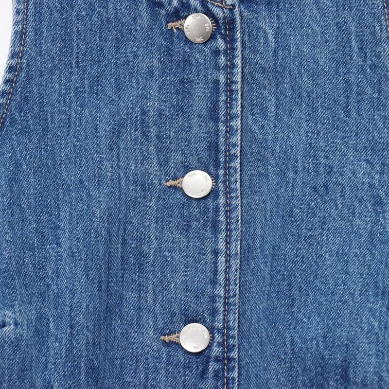 Kaslead New Arrival Women's Clothing Fashion Style Denim Round Neck Short Sleeveless Dress 6147092 427