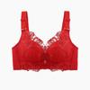 Embroidered Gathering Bra Women's Adjustable Underwear Lace-holding Bra Large-sized Sexy Lace Bra