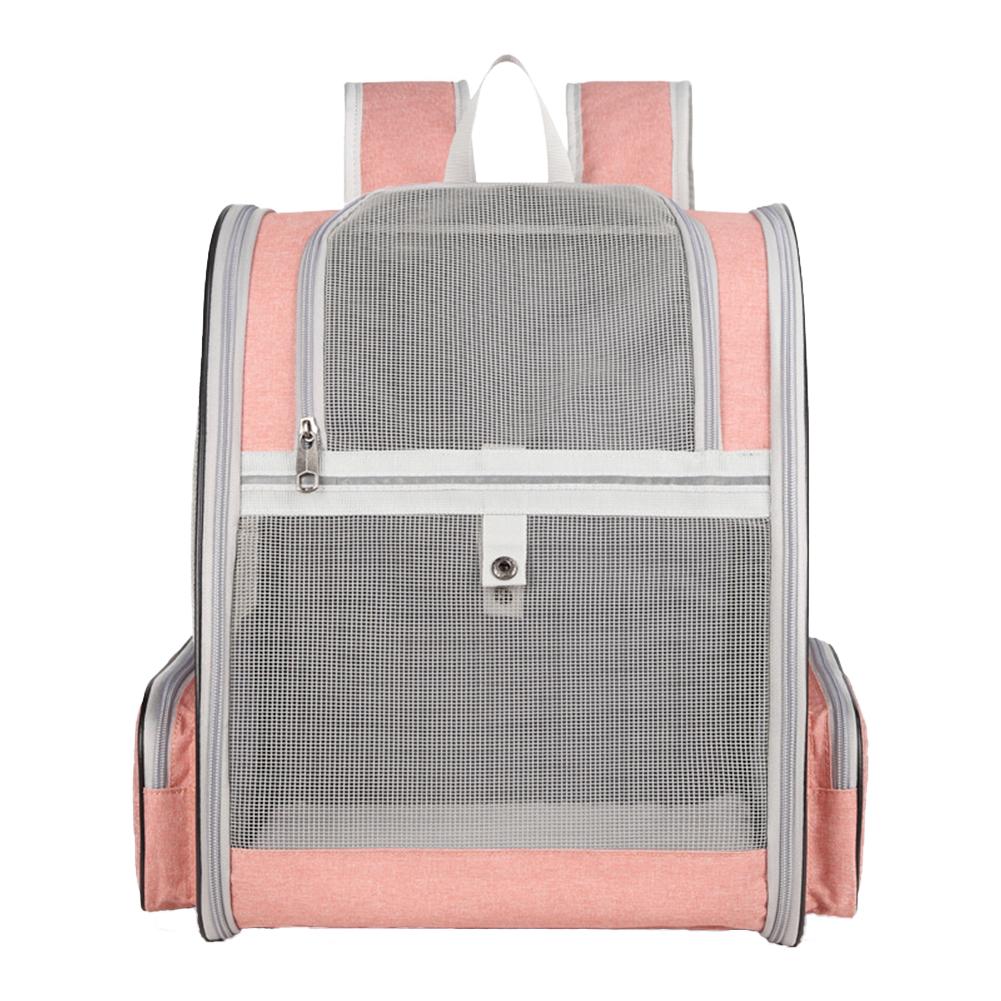 

Рюкзак-переноска для кошек и собак, складной рюкзак-переноска для домашних животных с ковриком, портативный дышащий рюкзак-переноска для собак весом до 5 кг и кошек весом до 7 кг розовый