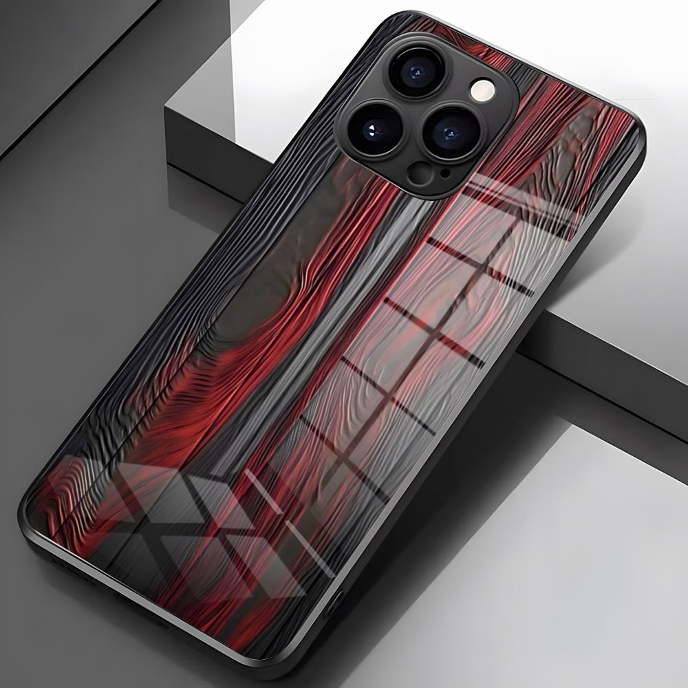 

Vintage Wood Grain Pattern Phone Case For IPhone 17 Pro Max 16 15 14 Pro Max 13 11 X Xs Xr 8 7Plus Glass Cover iPhone 12