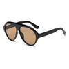 Fashionable Large-frame Pilot Sunglasses With Sun Protection And Retro Vibe-blocking Uv Protection Glasses 3084