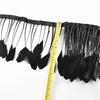 1Meters White Black Pheasant Feathers On Tape Ribbon Turkey Ostrich Fringe Feather Trim Goose Marabou Sewing Clothes DIY Plumes