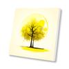 Golden City Tree Painting, Canvas Art, Good Fortune, Luck Enhancement, Feng Shui Art, Fantastic Tree, 30cm x 30cm Art Panel