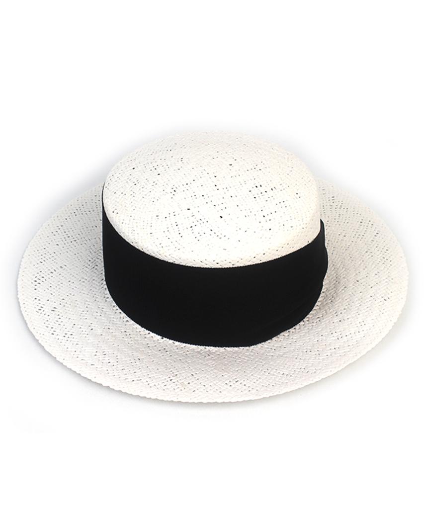 Bold Line White Panama Hat