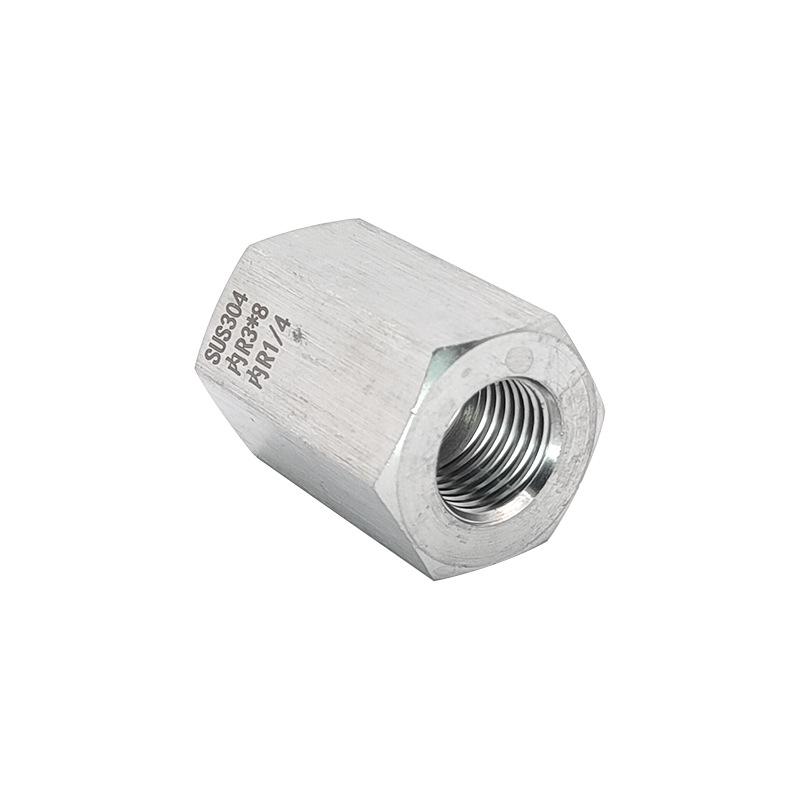 

Stainless Steel Threaded Adapter: Female R3/8 BSPT to Female R1/4 Reducing (0952)