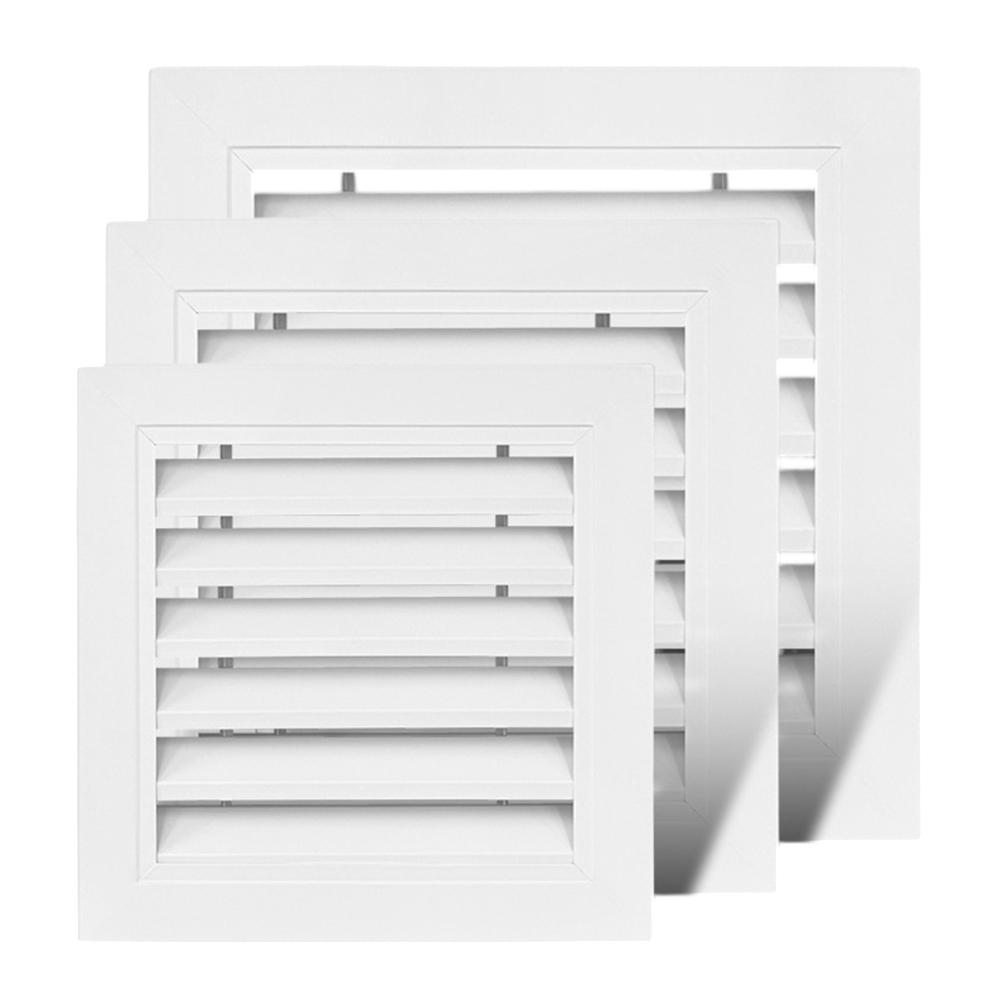 Fixed Aluminum Louver Vent Grille Cover for AC Air Outlet and Animal Resistant Ventilation 300x300mm 350x350mm