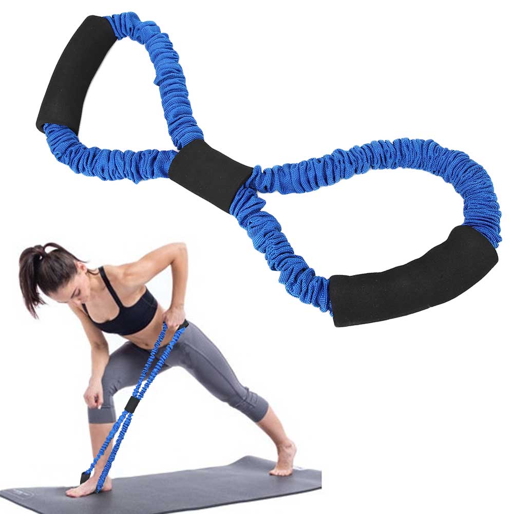 Elderly Stroke Recovery Elastic Tension Resistance Band Fitness Strength Training Pulling RopeBlue 40LB