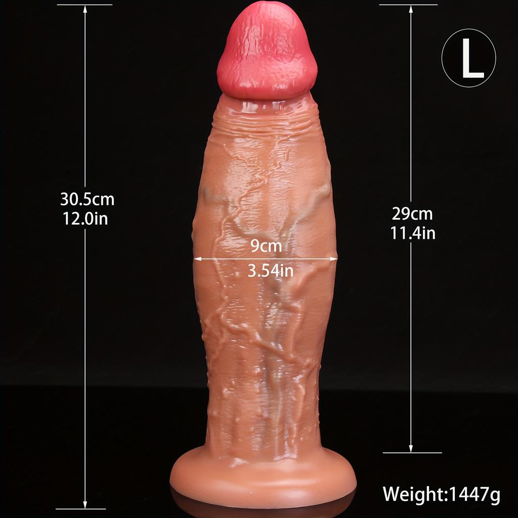 Dildo - Realistic Silicone Dildo with Super Huge Veins, Lifelike Texture & Soft Skin Feel, G-Spot and Anal Stimulation Toy for Women Men Couples
