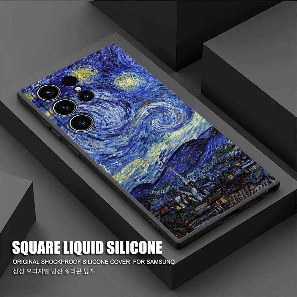 Retro-Ölgemälde Van-Gogh Nachthimmel S26Ultra Hülle Für Samsung Galaxy S26 S25 S24 S23 S20 S21 FE S22 Ultra Plus 5G Handyhülle