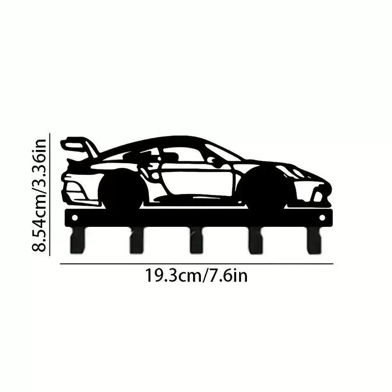 Metal Letter Key Storage Hook Rack - Decorative Wall-Mounted Silhouette for Bedroom