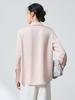 High-Grade Ink Wash Mulberry Silk Stretch Shirt - Spring Georgette Commuting Top