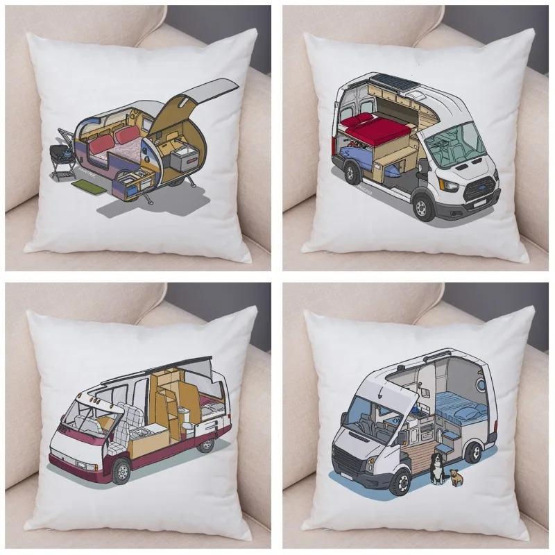 Cartoon Toy Car Decorative Pillowcase Car Ornaments Office Living Room Sofa Home Pillowcase