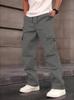European Size Men's Multi-Pocket Straight Leg Casual Work Pants for Spring & Autumn