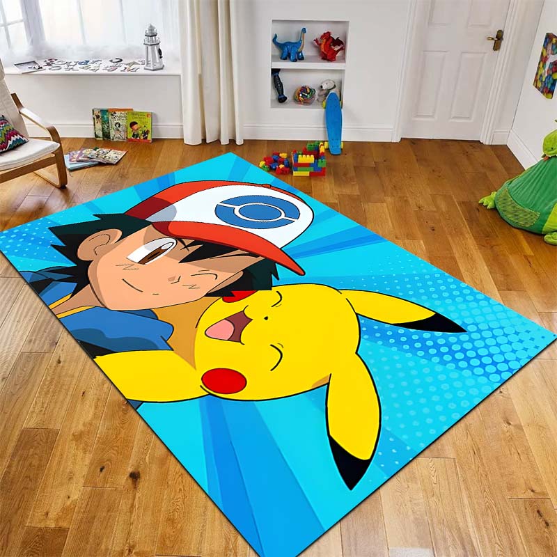 1PC Japan Pokémon Pikachu Printing Carpet for Living Room Bedroom Kid's Room Home Decor Sofa Play Mat Area Rug Non-slip Mat