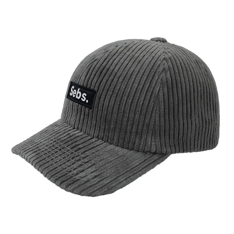Sebseu Corduroy Gray Ball Cap
